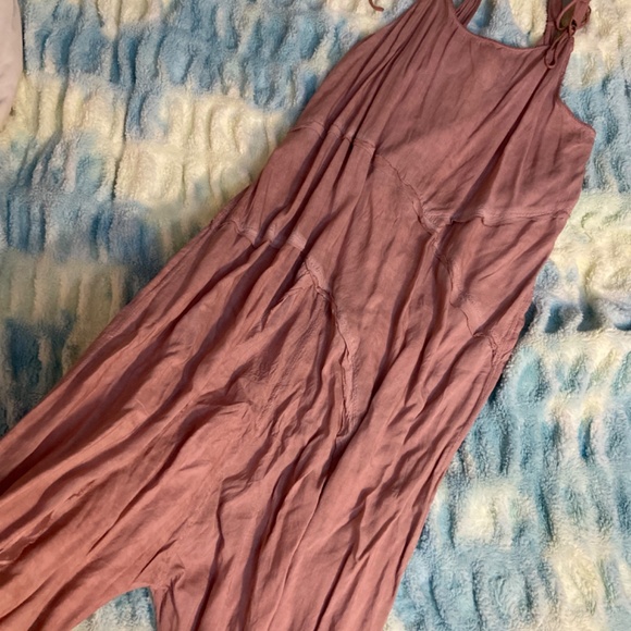 Free People Act Natural Shapeless Romper, old rose - Picture 5 of 12